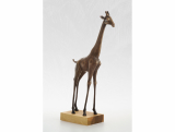 Barbora Fausová –Žirafa - bronzová socha - originál