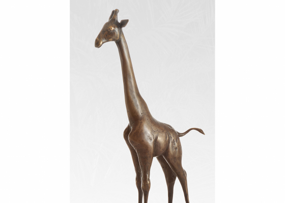 Barbora Fausová –Žirafa - bronzová socha - originál