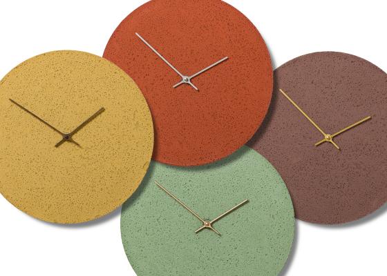 Nástěnné hodiny z betonu Clockies Elements 30, barevené odstíny