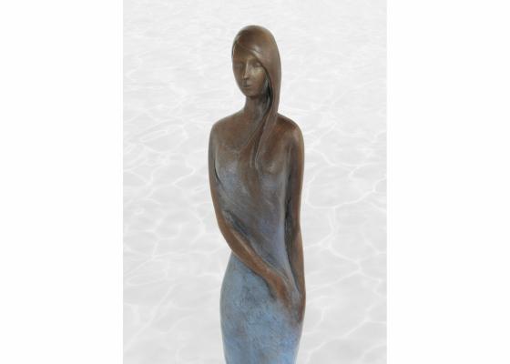 Barbora Fausová – Dívka- Voda - bronzová socha - originál , socha bronz, moderní, 104 cm