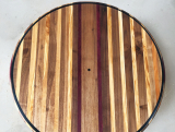 Truhlárna ve stodole – Kulatý luxusní konferenční stolek z exotických dřevin – 3