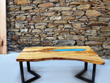 Truhlárna ve stodole – Olivový stůl s epoxidovým jezírkem – 5