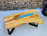 Truhlárna ve stodole – Olivový stůl s epoxidovým jezírkem – 4