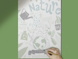 KAYU – Nature - A3 plakát s posterem pro nácvik písma, rukopisu, kaligrafie – 2