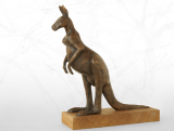 Barbora Fausová – Klokan - bronzová socha - originál, umění, limitovaná edice, zvíře, dekorace, socha kov, plastika – 1