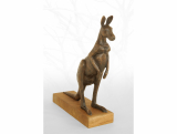 Barbora Fausová – Klokan - bronzová socha - originál, umění, limitovaná edice, zvíře, dekorace, socha kov, plastika – 2