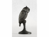 Barbora Fausová – Sovička - originální cínová socha - socha sovy, umění, dekorace, socha kov, zvíře, pták – 2