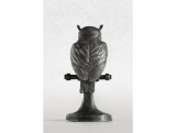 Barbora Fausová – Sovička - originální cínová socha - socha sovy, umění, dekorace, socha kov, zvíře, pták – 3