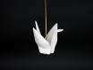 Vzpomínky na dětství – Ručně vyráběné porcelánové origami na mosazné tyči – 1