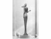 Barbora Fausová – Dívka s jablkem, cínová socha, limitovaná edice, umění, originál, kov – 2