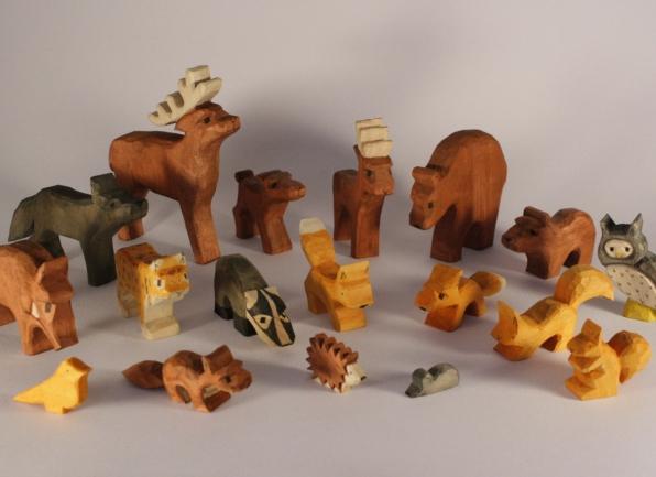 Dřevěné figurky, waldorfské hračky, figurky ze dřeva, didaktické hračky