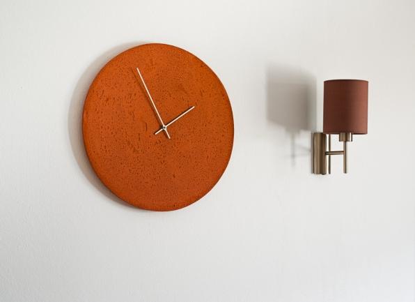 nástěnné hodiny, hodiny z betonu, kulaté hodiny, betonové hodiny