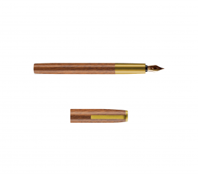 KAYU – Kayu PURO - Zlaté plnící pero ze dřeva Mahagonu