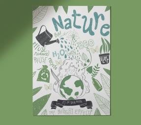 KAYU – Nature - A3 plakát s posterem pro nácvik písma, rukopisu, kaligrafie