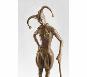Barbora Fausová – Šašek - bronzová socha - originál, limitovaná edice, umění, kov
