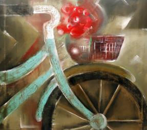 Milan Čihák – Cyklo zátiší - orig. olej 50x50 cm