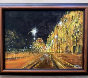 Milan Čihák – Praha - Noční nábřeží u ND