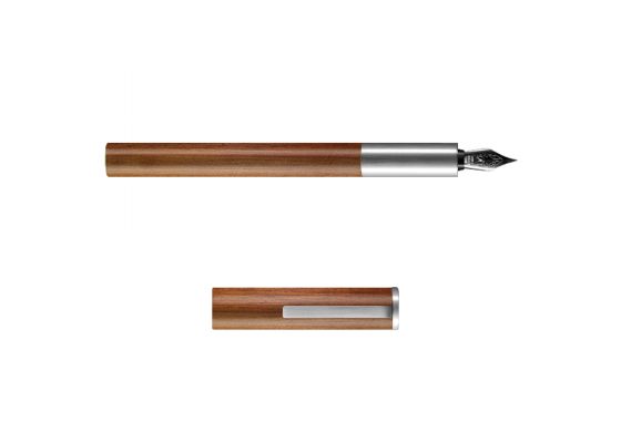 KAYU – Kayu PURO - Stříbrné plnící pero ze dřeva Teaku
