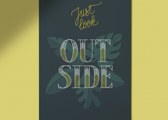 KAYU – Just Look Outside- A3 plakát s posterem pro nácvik písma, rukopisu, kaligrafie
