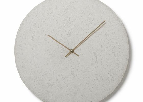 Nástěnné hodiny z betonu Clockies Elements 50, konzervativní odstíny