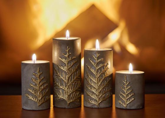 Betome – Sada vánočních betonových svícnů 